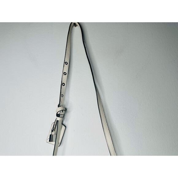 BOSS White Zipper Up Zip Pockets Adjustable Strap Handbag Crossbody Bag - Picture 8 of 12